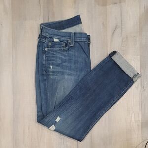 Fidelity Relaxed Skinny Blue Jeans Size 28